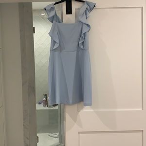 BCBG GENERATION Baby blue ruffle mini dress